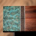 Maple Burl, Black Palm, and Bolivian Rosewood Combination Knife Scales - s-281
