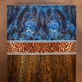 Maple Burl, Red Palm, and Cumaru Combination Knife Scales - Segmented - s-307