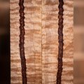Curly Maple and Real Copper Live Edge Knife Scales - Stabilized - curl-16