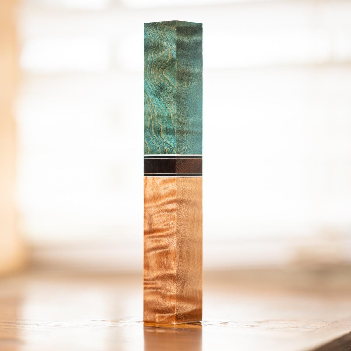 Segmented Pen Blank - Combination Pen Turning Blank - Stabilized - pen-23