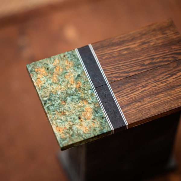 Amboyna BURL, Spalted Guava, and Wenge Combination Knife Scales - Segmented - s-205