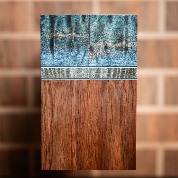 Curly Maple and Walnut Combination Knife Scales - s-321