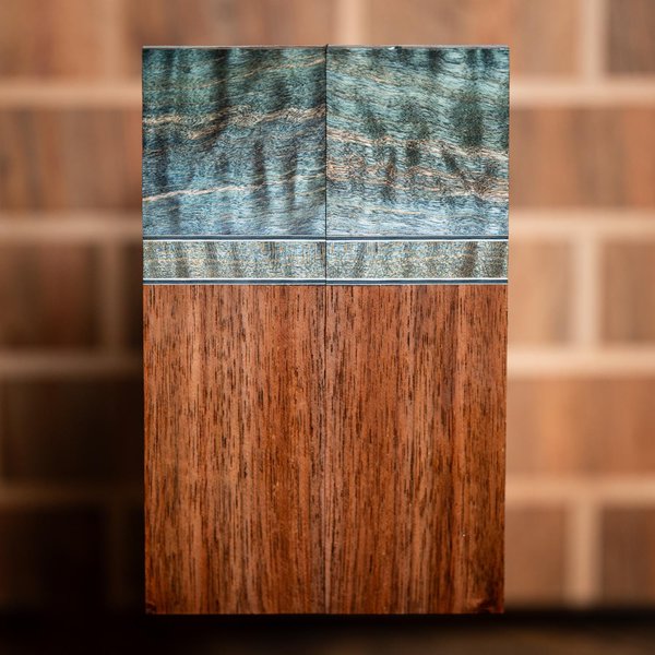 Curly Maple and Walnut Combination Knife Scales - s-324